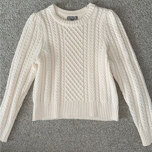 J. Crew Women's Ivory Cable Knit Sweater